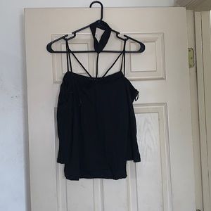 Medium sexy black shirt with built in choker
